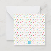 Waterverf Confetti Kerst Bow Monogram Crest Notitiekaartje (Achterkant)