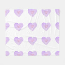 Waterverf Convo Heartz CUTE AF Fleece Blanket