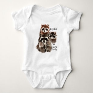 Waterverf-coördinaten samen maken we een familieof romper