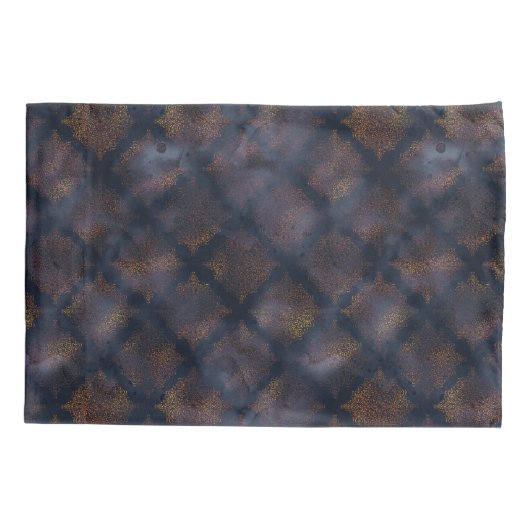 Waterverf Copper Patina Damask Pattern Kussensloop (Achterkant)