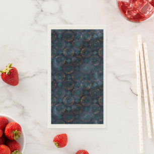 Waterverf Copper Patina Damask Pattern Servet