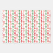 Waterverf Coquette Bows Kerstboom Inpakpapier Vel (Voorkant 3)