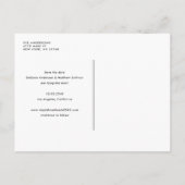 Waterverf Coral Hydrangea Floral Save the Date Aankondigingskaart (Achterkant)