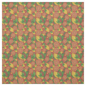Waterverf Coral Lemon Fruit Pattern Stof (Swatch)