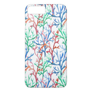 Waterverf Coral Pattern iPhone 8 Plus / 7 Plus Hoesje