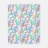 Waterverf Coral Pattern Fleece Deken (Voorkant)