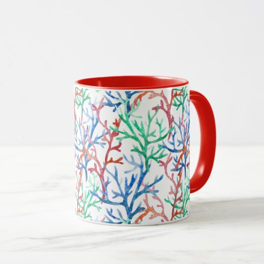 Waterverf Coral Pattern Mok (Voorkant rechts)