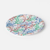 Waterverf Coral Pattern Papieren Bordje (Gekanteld)