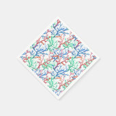 Waterverf Coral Pattern Servet (Hoek)