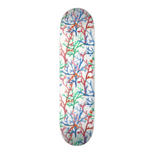 Waterverf Coral Pattern Skateboard