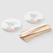 Waterverf Coral Peony Modern Wedding Handwaaier (Niet-gemonteerd)