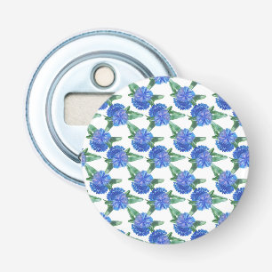 waterverf cornbloemen button flesopener