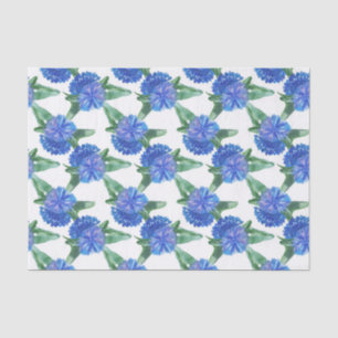 waterverf cornbloemen tissuepapier