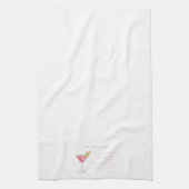 Waterverf Cosmopolitan Cocktailrecept Theedoek (Verticaal)