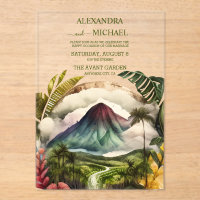 Waterverf Costa Rica Destination Wedding Invitati