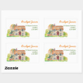 Waterverf  Cottage Adres Label (Vel)