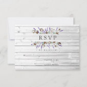 Waterverf Cotton Lavender Country Weddenschap RSVP (Voorkant)