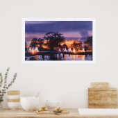 waterverf "Council Fires", Paul Jackson Poster (Keuken)