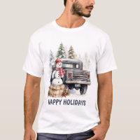 Waterverf Country Christmas truck tekst toevoegen