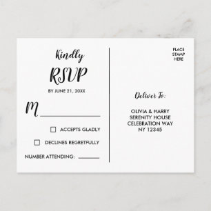 Waterverf Country Flowers RSVP Briefkaart