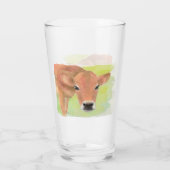 Waterverf Cow Glass Cup Glas (Achterkant)