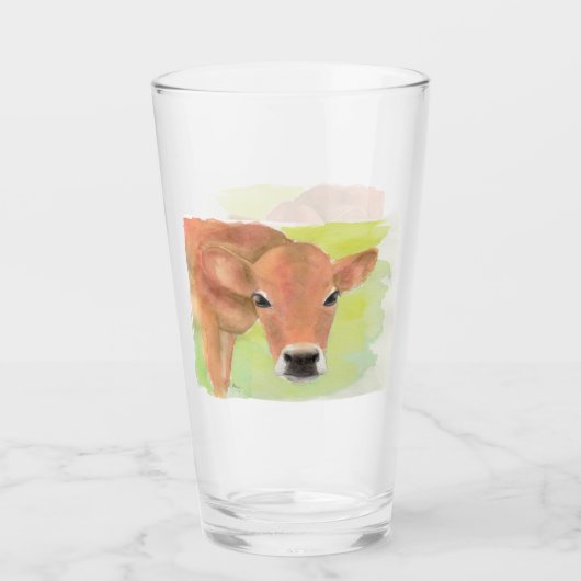 Waterverf Cow Glass Cup Glas (Voorkant)