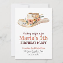 Waterverf Cowgirl Pet Rodeo Westerne Verjaardag