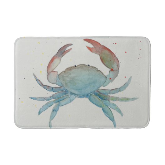 Waterverf Crab Bath Mat (Voorkant)