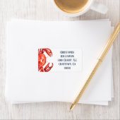 Waterverf Crab Return-adres Etiket (Insitu)