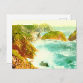 Waterverf Crashwaves Briefkaart (Voorkant / Achterkant)