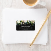 Waterverf Cream Gold White Floral String Lights Etiket (Insitu)