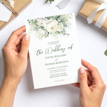 Waterverf Crème Peony & Roos bruiloft Uitnodigen