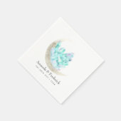 Waterverf Crescent Moon en Crystal Wedding Servet (Hoek)