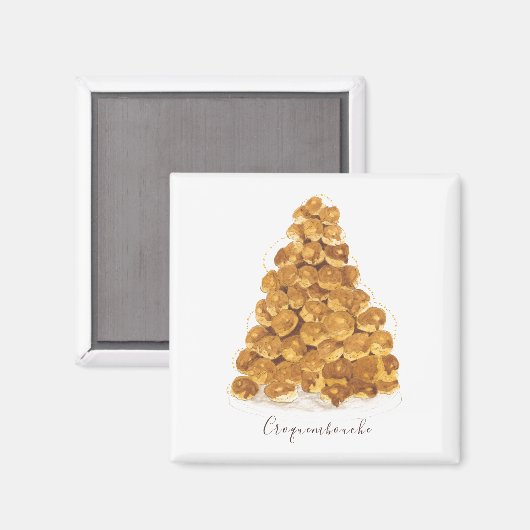 Waterverf Croquembouche Magneet (Voorkant / Achterkant)