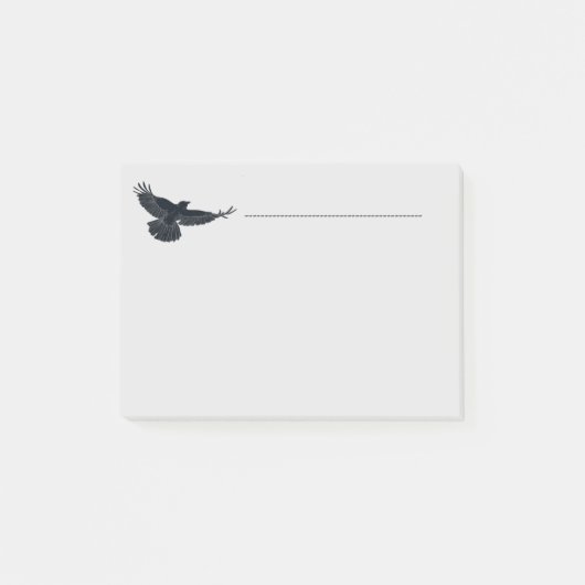 Waterverf Crow Bird Natuur Wildlife Art Post-it® Notes (Voorkant)