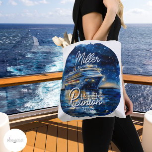 Waterverf cruiseschip familie reünie Canvas tas