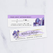 Waterverf Crystals & Gold Minimalistische afspraak Mini Visitekaartje