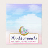 Waterverf Crystals & Gold Moon Boutique Hartelijk  Kaart (Buitenkant ongevouwen)