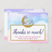 Waterverf Crystals & Gold Moon - Hartelijk dank Briefkaart (Voorkant / Achterkant)