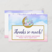 Waterverf Crystals & Gold Moon - Hartelijk dank Kaart (Voorkant / Achterkant)