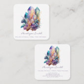 Waterverf Crystals Vierkante Visitekaartje (Voorkant / Achterkant)