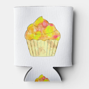 Waterverf Cupcake schilderen Blikjeskoeler