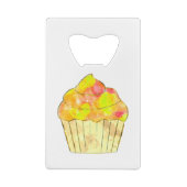 Waterverf Cupcake schilderen Kredietkaart Flessenopener (Achterkant)