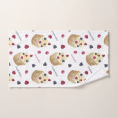 Waterverf cupcakes bad handdoek (Handdoek)