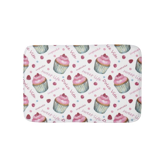 Waterverf cupcakes badmat (Voorkant)