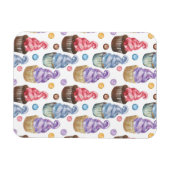 Waterverf cupcakes kleurig magneet (Horizontaal)