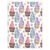 Waterverf cupcakes kleurig tafelkleed (Voorkant)