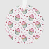 Waterverf cupcakes ornament (voorkant)
