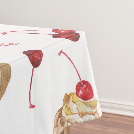 Waterverf cupcakes tafelkleed (Voorbeeld)