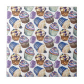 Waterverf cupcakes tegeltje (Voorkant)